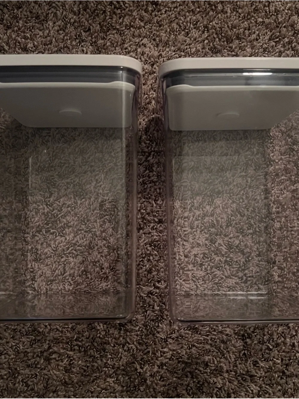 OXO Set of 2 pop containers clear 4.4 qt square airtight food storage